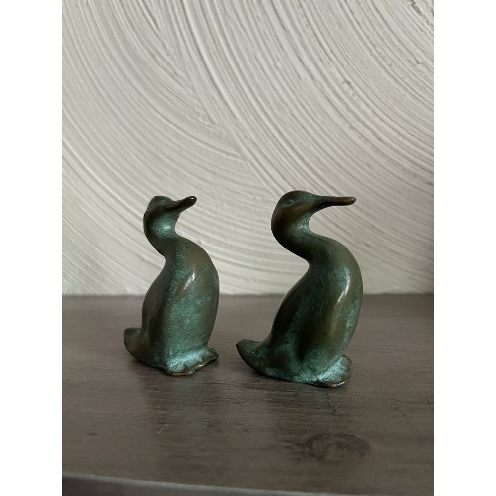 VINTAGE SRG Sell Right Gifts Figurine Bronzed Metal Duck Paperweight Figurine